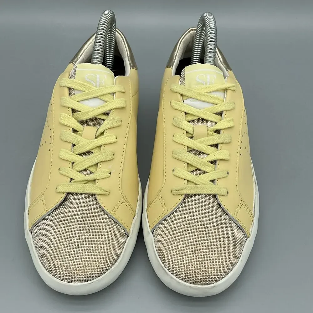 NEW Sam Edelman Girls Aubrie Sneakers Yellow/Silver Size 3M
